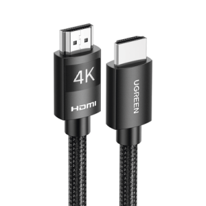 Cable HDMI 2.0 de Nylon Trenzado | 2 metros | 4K@60Hz | ARC | Dolby ATMOS | True HD | TMDS | HDR | 3D Inversivo | 18Gbps | 3 Capas de Protección + 4 de Blindaje | Niquelado | Carcasa de Aluminio.