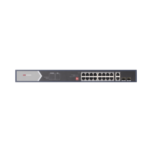Switch PoE+ / No Administrable / 16 Puertos 100 Mbps PoE+ (4 Puertos PoE++ 90 W) / 2 Puertos 1000 Mbps Uplink + 2 Puertos SFP de Uplink / PoE hasta 250 Metros / 225 Watts