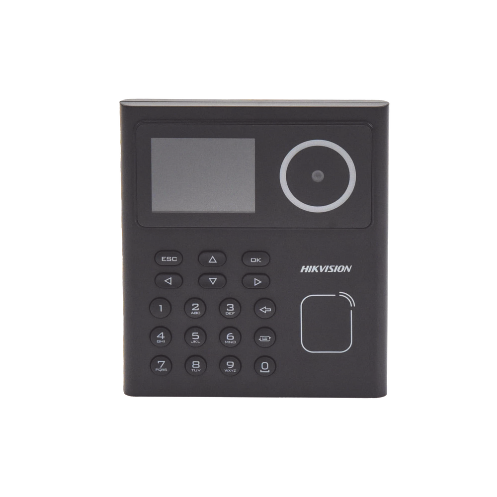 Terminal Facial Min Moe Administrable por Smartphone o Nube / Acceso y Asistencia / Lector PROX EM / 500 rostros / Detección de Cubrebocas / HikConnect / Reconocimiento a 1.5 mts de distancia