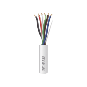 Bobina de 305 Metros / Cable de Cobre / 6 x 18 AWG / Plenum / Para Interior / Color Blanco / Para Aplicaciones de Alarmas de Intrusión/Control de Acceso/ Automatización / Interfonos y Tv Porteros