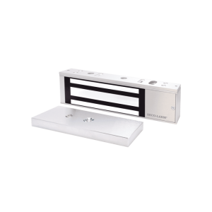 CERRADURA ELECTROMAGNETICA DE 600LB EN COLOR NEGRO CON SENSOR DE ADHERENCIA Y LED DE STATUS