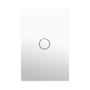 (ZWAVE) Interruptor On/Off panel táctil touch inalámbrico Zwave Plus 1 boton. No requiere cable neutro, Compatible con Hubitat HC8, Álula M2M, otros