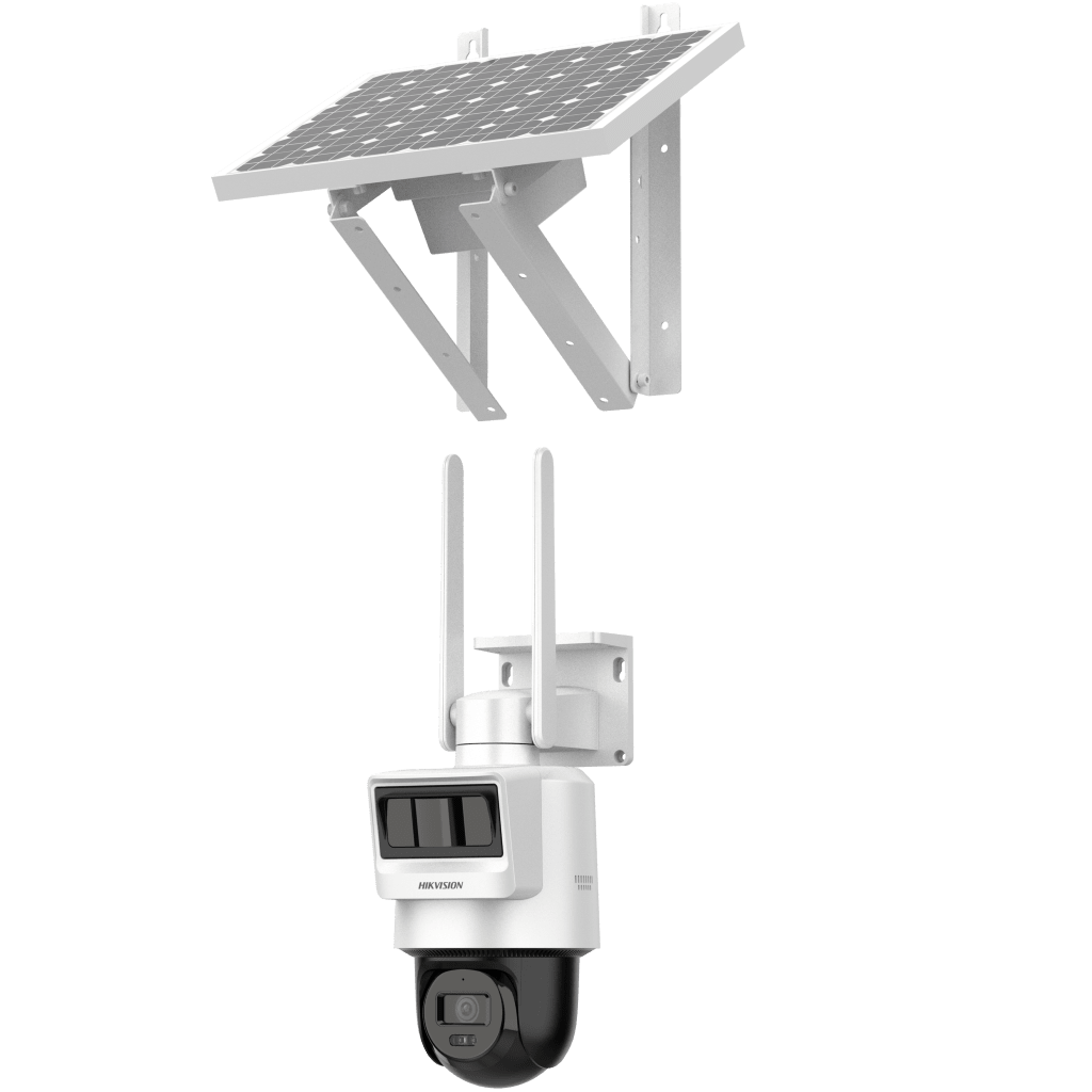 Kit Solar IP All in One / Doble Detección (Radar + PIR) / PT IP 4 Megapixel / Lente 2.8 mm / Panel Solar / Batería de Respaldo de Litio 50.76Wh (Hasta 1.5 días) / Conexión 4G / Audio de Dos Vías / Accesorios de Inst.