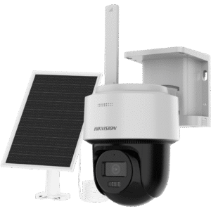 Kit Solar IP All in One / AOV / PT IP 4 Megapixel / Lente 2.8 mm / Panel Solar + Batería de Respaldo de Litio (9000 mAh) / Conexión 4G / Audio de Dos Vías / Dual Light / IP66 / Micro SD