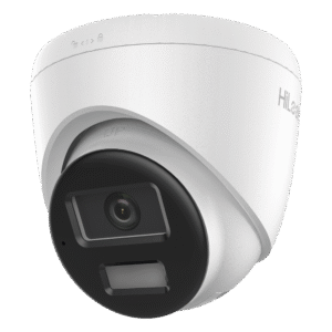 [Dual Light] Turret IP de 2 Megapixel / Lente 2.8 mm / Ángulo de visión 101° / 20 mts IR + 15 mts Luz Blanca / Micrófono Integrado / ACUSENSE Lite / Exterior IP67 / PoE / dWDR / H.265+ / ONVIF