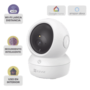 Camara PT 3 Megapixel / Wi-Fi de Doble banda 2.4 / 5 GHz / Vision Nocturna A Color / Detección de Ruidos Fuertes / Seguimiento Inteligente / Deteccion de Humanos / Audio de Dos Vías / MicroSD512GB