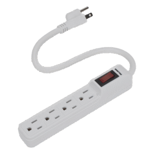 Multicontacto con cable 30 cm. 4 tomas 127 Vca línea, tierra, neutro 15 A max
