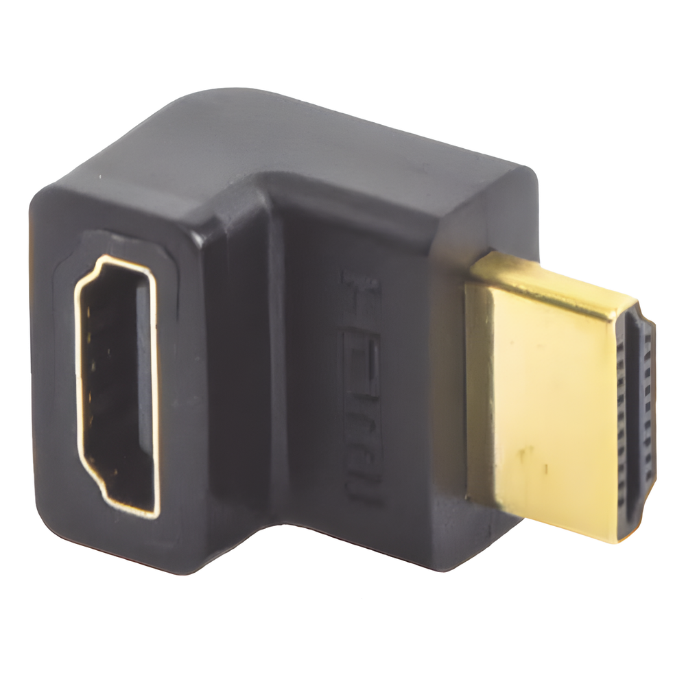 Adaptador HDMI de 90 Grados Macho a Hembra / Hacia Arriba / HDMI 2.0 4K@60Hz / Proporciona Flexibilidad Sin Doblar los Cables HDMI