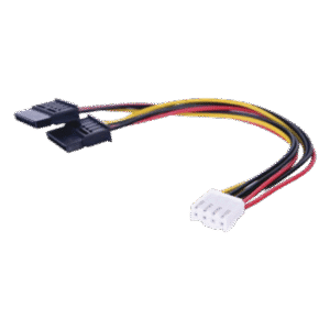 Cable Doble de Corriente SATA / Compatible con DVR&acute;s epcom y HIKVISION / 15 cm de Longitud